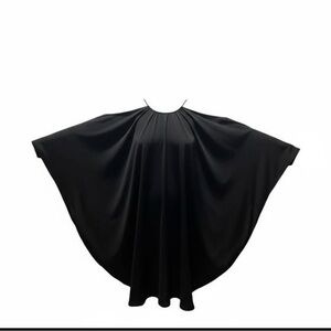 MSGM Black Oversized Cold Shoulder Bat Dress